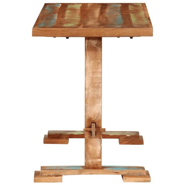 vidaXL Dining Table Multicolor Solid reclaimed wood Medium