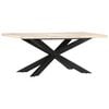 vidaXL Dining Table Bleached Mango Wood Solid Bleached Mango Wood