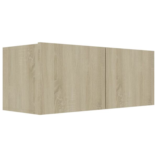 vidaXL TV Cabinet Set Set of 2 Sonoma Oak Engineered Wood Large