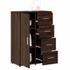 vidaXL Sideboard Brown Oak Engineered Wood Compact Storage Sideboard
