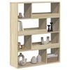 vidaXL Bookcase Sonoma Oak 39.4x13.0x49.4" Engineered Wood