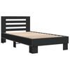 vidaXL Bed Frame Black Engineered wood, Metal, Plywood Twin Bed Frame
