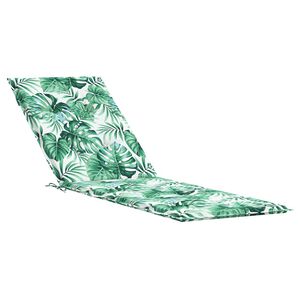 vidaXL Deck Chair Cushion Leaf Pattern Oxford Fabric 70.9 x 19.7 in