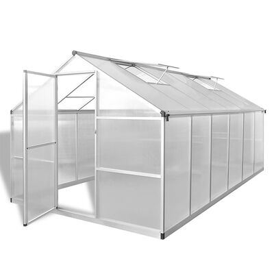 vidaXL Reinforced Aluminium Greenhouse with Base Frame 97.1ft²