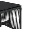 vidaXL Garden Stool Set of 4 Black PE rattan 16.1 x 16.1 x 14.2 in