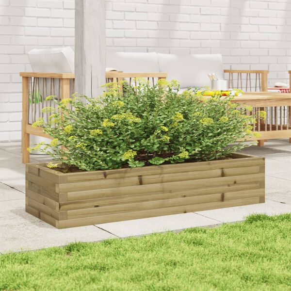 vidaXL Garden Planter Treated Wood Treated pinewood 43.3 x 15.7 x 9.1 in