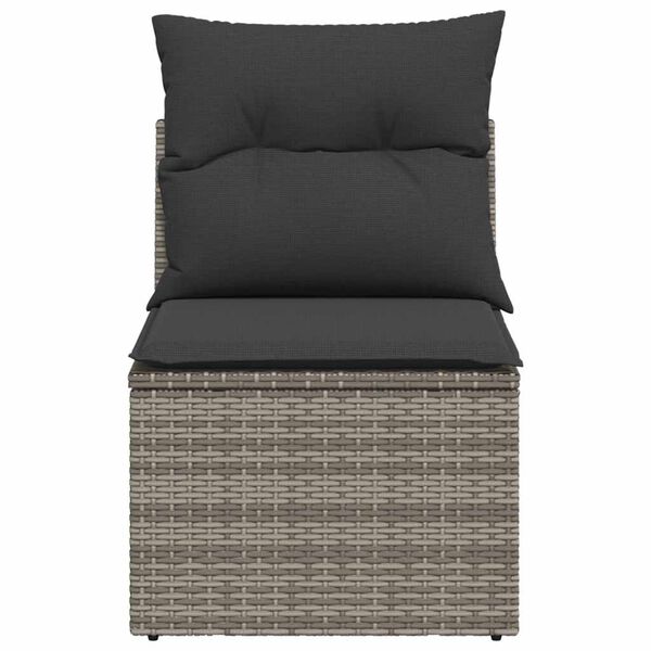 vidaXL Garden Sofa Grey, Dark Grey
