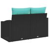 vidaXL Garden Sofa Black 123 x 62 x 69cm poly rattan