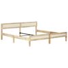vidaXL Bed Frame Natural wood Solid mango wood, cotton Full Hardwood
