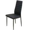 vidaXL Dining Table And Chairs Black Powder-coated steel frame 5-piece set