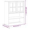 vidaXL Top for Highboard Oak Solid Pine Wood, Tempered Glass, Plastic