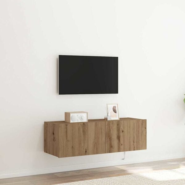 vidaXL TV Wall Cabinet Artisan Oak 39.37 x 13.78 x 12.20 in