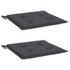 vidaXL Chair Cushion Set of 2 Anthracite Oxford fabric (100% polyester)