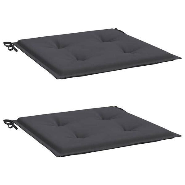 vidaXL Chair Cushion Set of 2 Anthracite Oxford fabric (100% polyester)