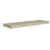 vidaXL Wall Shelf Set of 2 Oak Honeycomb MDF, metal 31.5 x 9.3 x 1.5 in