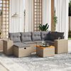 vidaXL Garden Sofa Set Mix Beige PE Rattan Large Modular