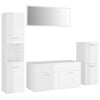vidaXL Bathroom Furniture Set High gloss white Engineered wood, acrylic