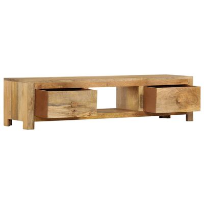 vidaXL TV Cabinet 55.1"x11.8"x12.6" Solid Mango Wood