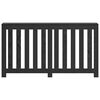 vidaXL Radiator Cover Black Oak 58.66 x 7.87 x 32.28 in