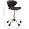 vidaXL Salon Spa Stool Brown Faux leather, chrome steel Adjustable