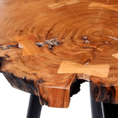 vidaXL Log Bar Table Solid Acacia Wood (21.7"-23.6")x43.3"
