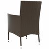 vidaXL Garden Chair Brown PE rattan, powder-coated steel Medium Modern