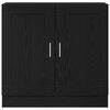 vidaXL Book Cabinet Black Oak 32.48 x 12.01 x 31.50 in Engineered Wood