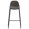 vidaXL Bar Chair Set of 4 Dark Grey Polyester fabric, Powder-coated metal