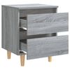 vidaXL Bed Cabinet Set of 2 Grey sonoma