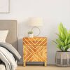 vidaXL Bedside Cabinet Brown and Black Solid mango wood, MDF, iron Medium