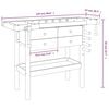 vidaXL Workbench with Drawers and Vices 48.8"x20.5"x32.7" Solid Wood Acacia