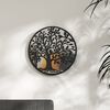 vidaXL Mirror Black Iron and glass 23.6 in diameter Decorative Inlays
