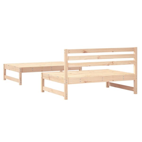 vidaXL Garden Lounge Set Natural Pine Solid Pine Wood, Plywood Modular