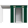 vidaXL Garden Shed Green Galvanized steel, Plastic Large Garden Shed