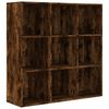 vidaXL Book Cabinet Smoked Oak Engineered wood Medium Book Cabinet