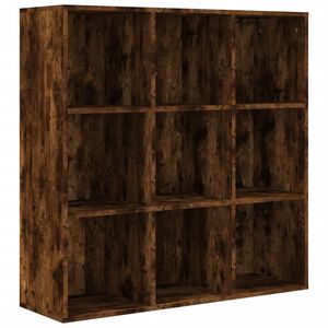 vidaXL Book Cabinet Smoked Oak Engineered wood Medium Book Cabinet