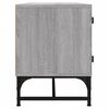 vidaXL TV Cabinet Grey Sonoma Engineered Wood, Glass, Steel Medium