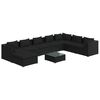 vidaXL Garden Lounge Set Black PE rattan Large Modular