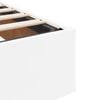 vidaXL Ottoman Bed Frame White Faux leather, metal, plywood, engineered wood