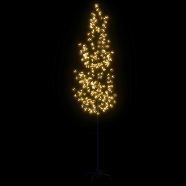 vidaXL LED Tree Warm white Steel 118.1 in Adjustable Armrests