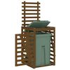 vidaXL Wheelie Bin Storage Honey Brown 33.1x35.4x50.6" Solid Wood Pine