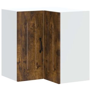 vidaXL Kitchen Wall Corner Cabinet Smoked oak Engineered wood Medium