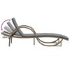 vidaXL Sun Lounger Beige PE Rattan Standard Multi-Position Backrest