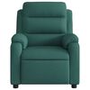 vidaXL Electric Massage Recliner Chair Dark Green Fabric Medium