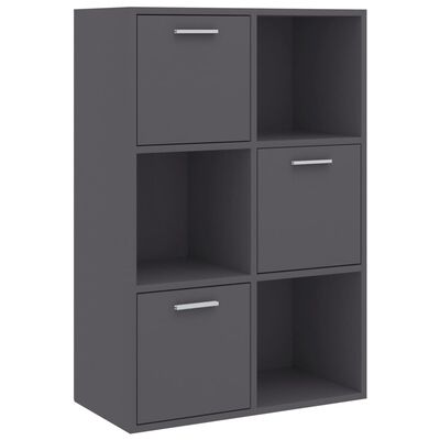 vidaXL Storage Cabinet Gray 23.6"x11.6"x35.4" Chipboard