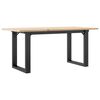 vidaXL Coffee Table O-Frame 39.4"x19.7"x17.7" Solid Wood Pine and Steel