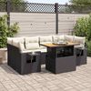 vidaXL Garden Sofa Set Black
