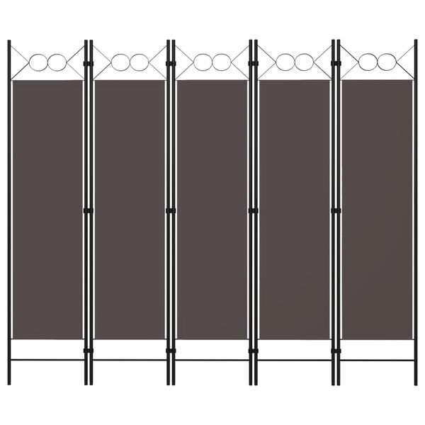 vidaXL 5-Panel Room Divider Anthracite 78.7"x70.9"