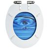 vidaXL WC Toilet Seats with Soft Close Lid 2 pcs MDF Blue Water Drop Design (2x146913)