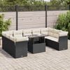 vidaXL Garden Sofa Set Black